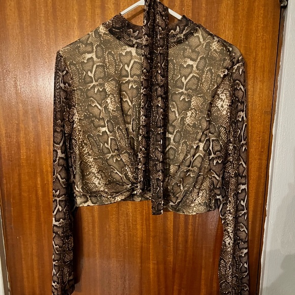 Snakeskin print set